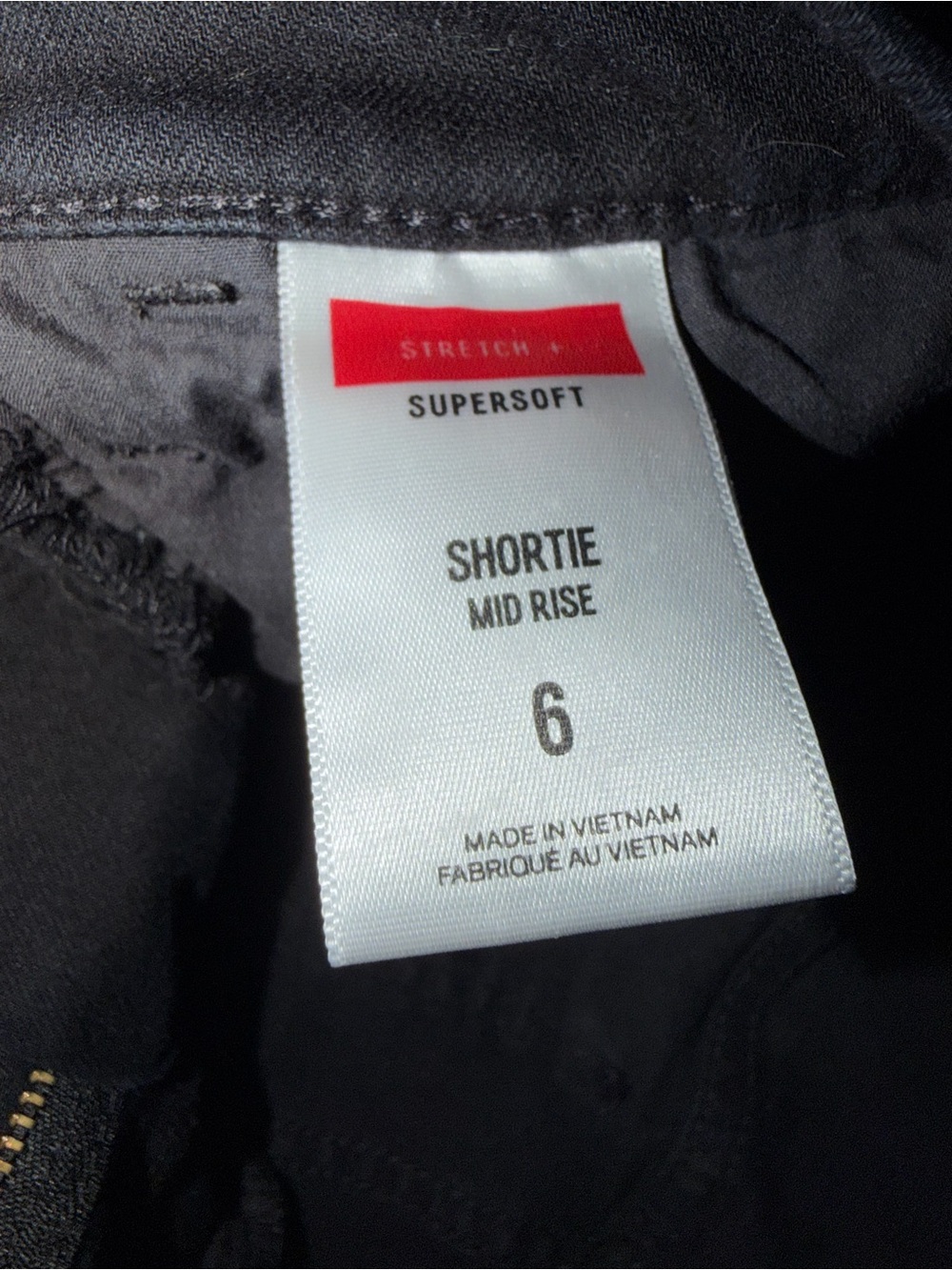 Express Black Denim Frayed Hem Shorts - Picture 3 of 3
